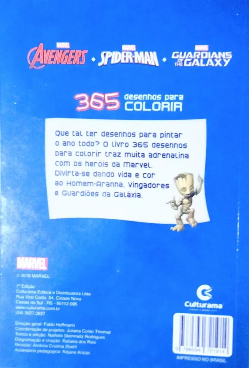 LIVRO DE PINTAR Marvel 365 Desenhos Para Colorir Estimule a criatividade e a arte  - Foto 5