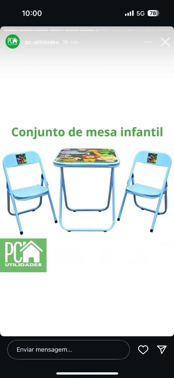 Jogo de mesa infantil (mesa + 2 cadeiras) - Foto 2