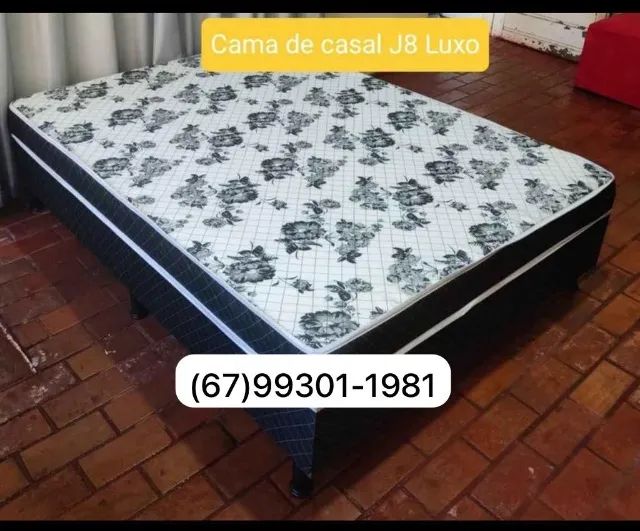 Cama Box Casal Macia Conjugada J8 Nova , Promoção 
