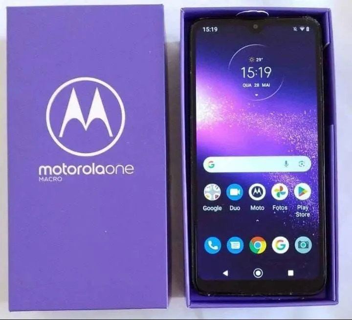 Motorola One Macro 64 GB. Cor Space Blue(azul). 4 GB RAM.