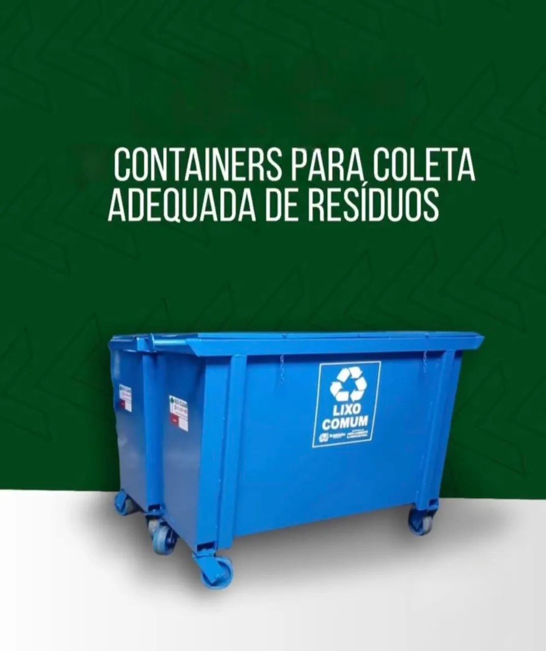 Lixeira contener basculante capacidade 1200lt 