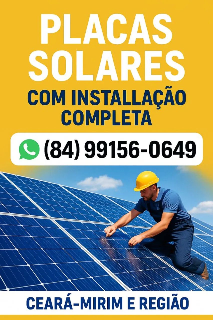 PLACAS SOLARES COM INSTALAÇÃO ?