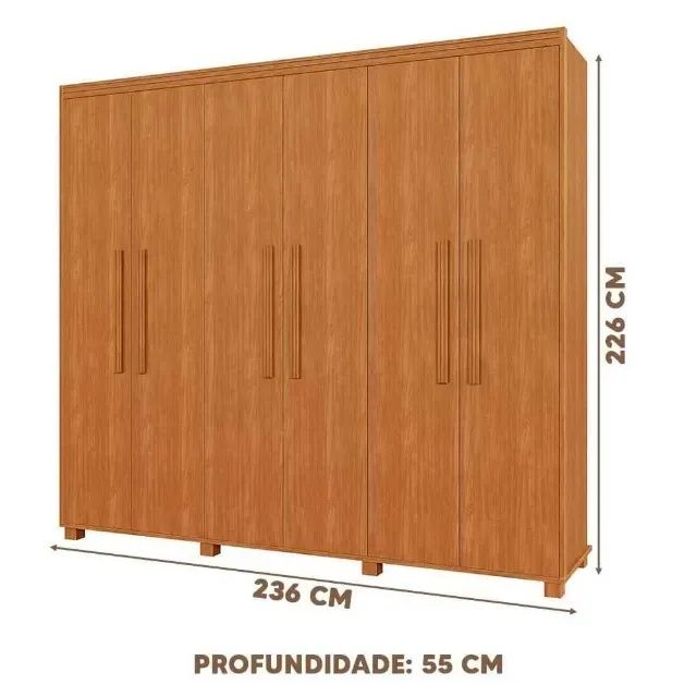 Guarda Roupa Casal 6 Portas 100% MDF Madri - FAZEMOS ENTREGA! - Foto 3
