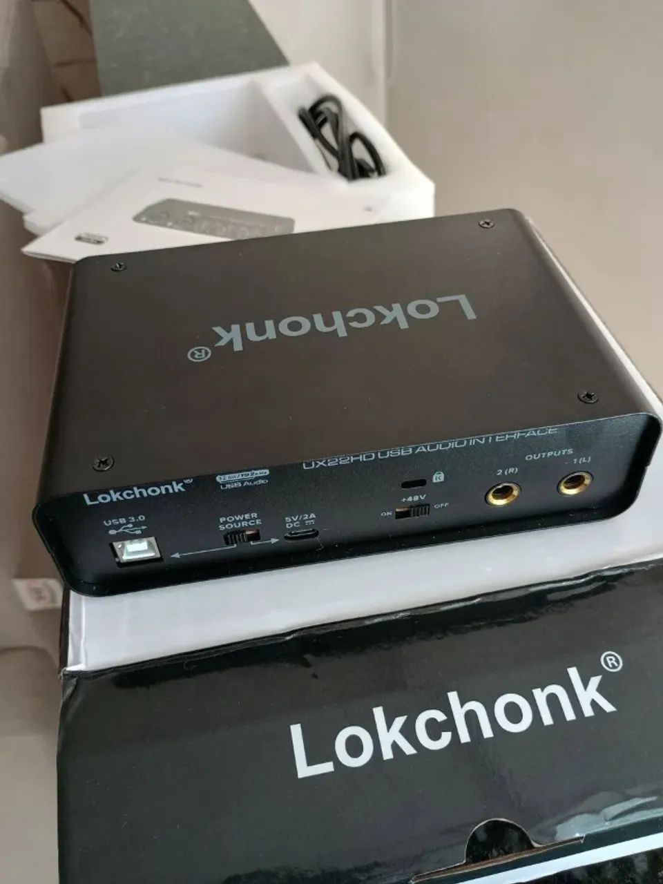 Interface de Áudio LOKCHONK UX22HD - Qualidade profissional para as suas gravações64573374303618121