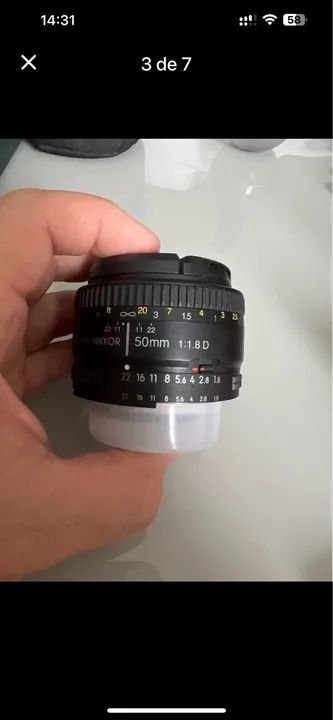 Lente de Câmera Nikon AF Nikkor 50mm 1:1.8 D - F/1.8D AF Prime Lens - para DSLR - Foto 3