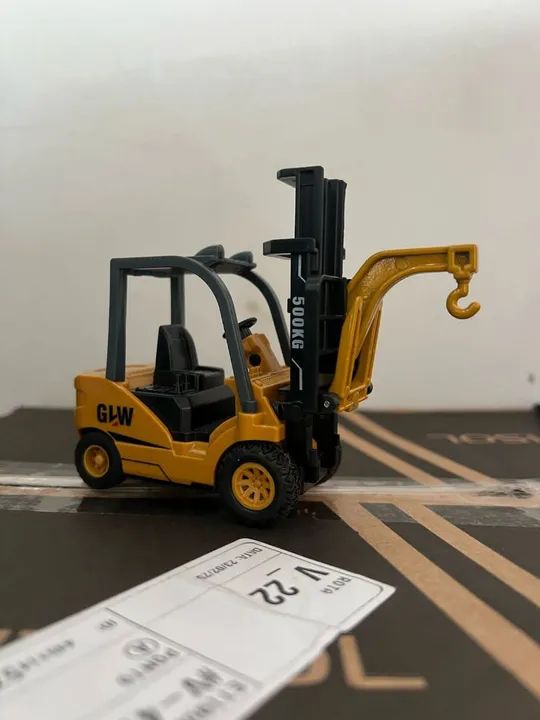 Trator com Escavadeira - Brinquedo Infantil Metal e Plástico - Unidade   - Foto 3