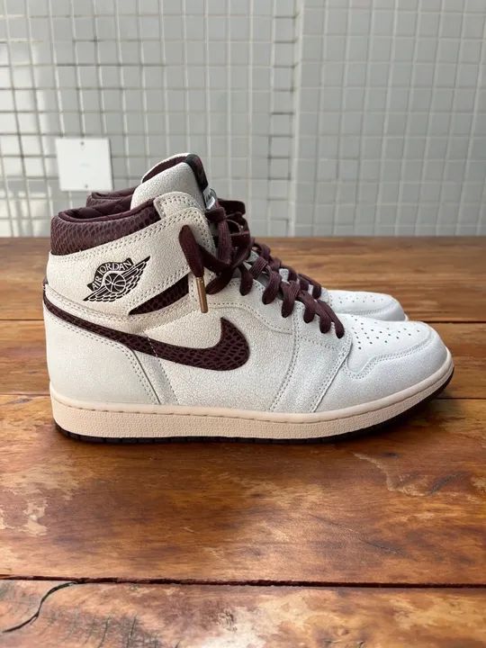 A Ma Maniere x Air Jordan 1 Sail and Burgundy