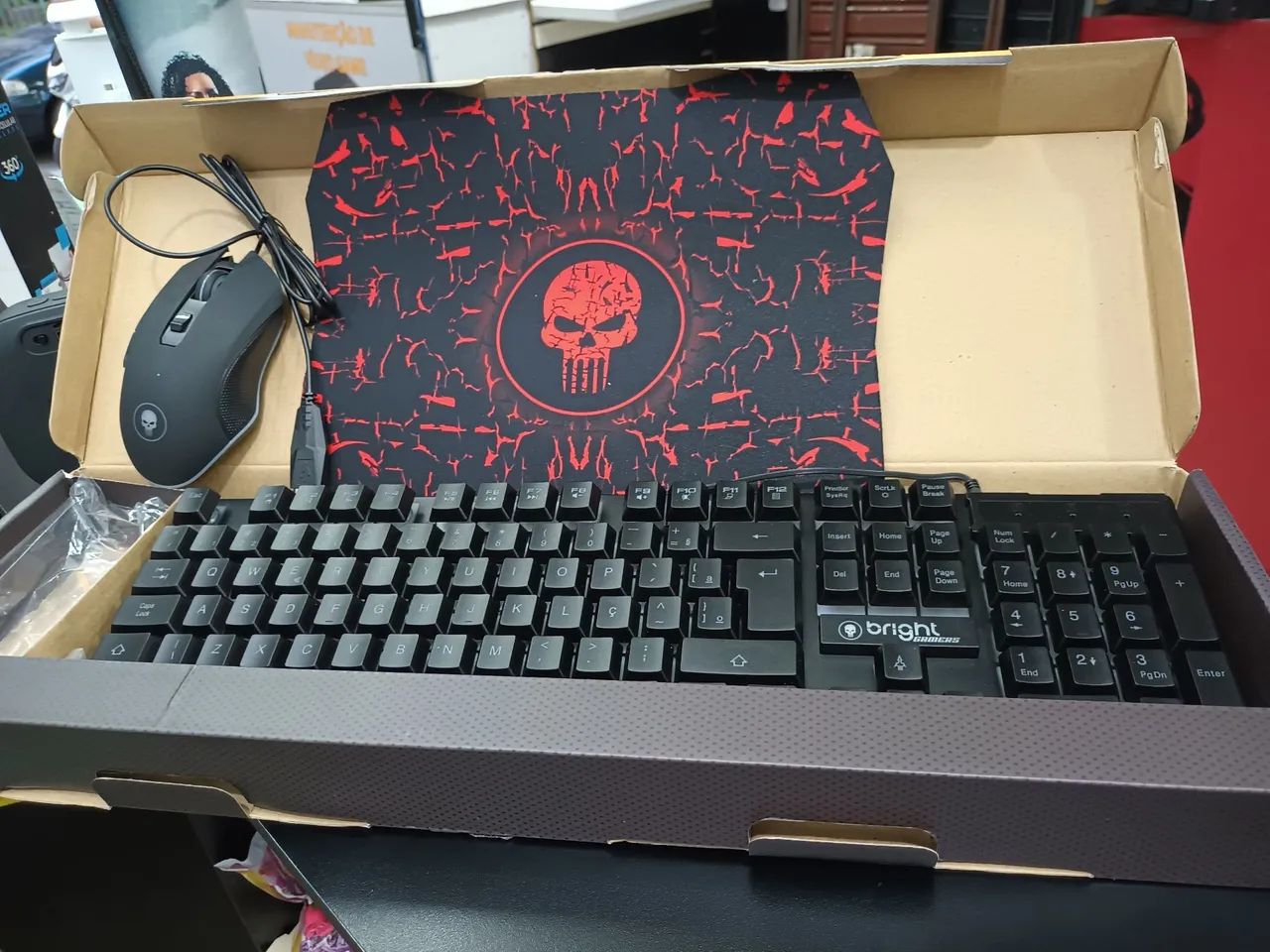KIT GAMER, TECLADO, MOUSE E MOUSEPAD - Foto 2