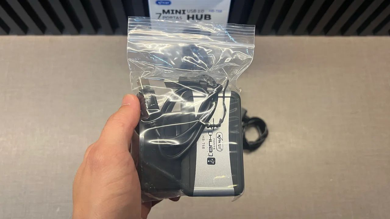Hub Usb 7 Portas 2.0 Com Fonte Knup Hb-t68 64617597895683122