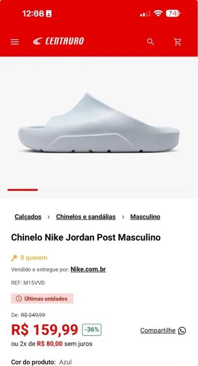 Chinelo Nike Jordam original novo  - Foto 2