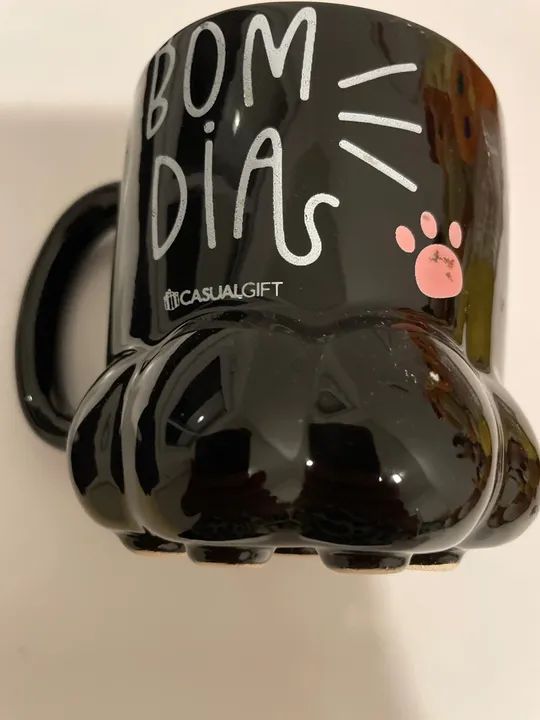 Caneca NOVA de Cerâmica - Bom Dia Dog Patinhas 350ml - Foto 4