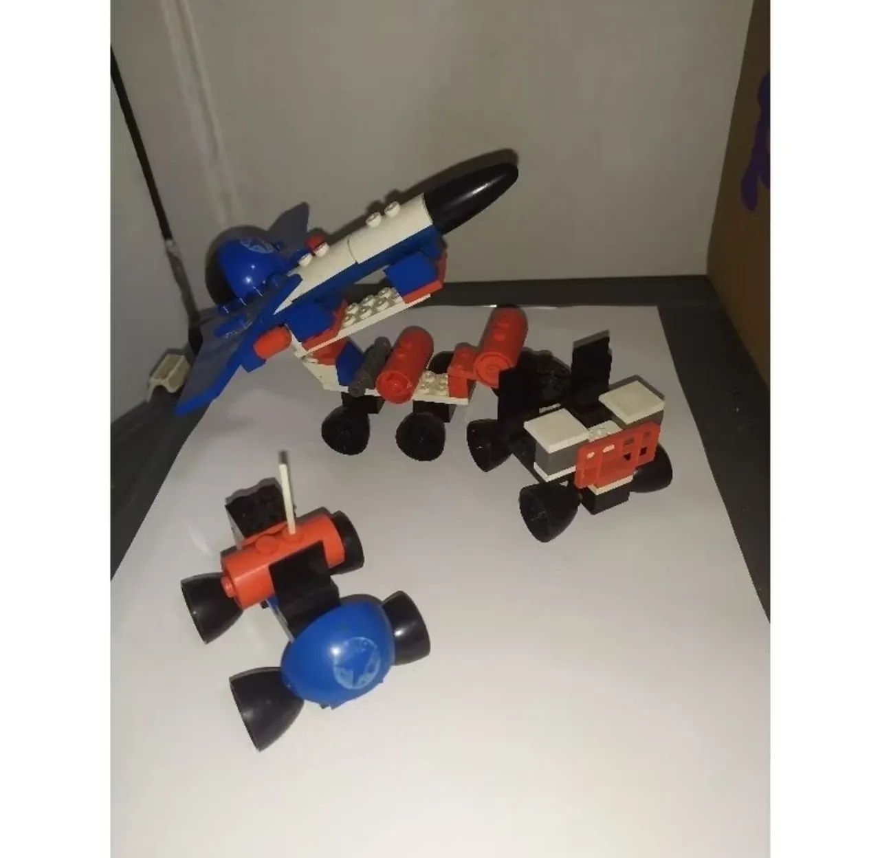 Blocos Tente Carro Laser e Transporte com Nave Espacial