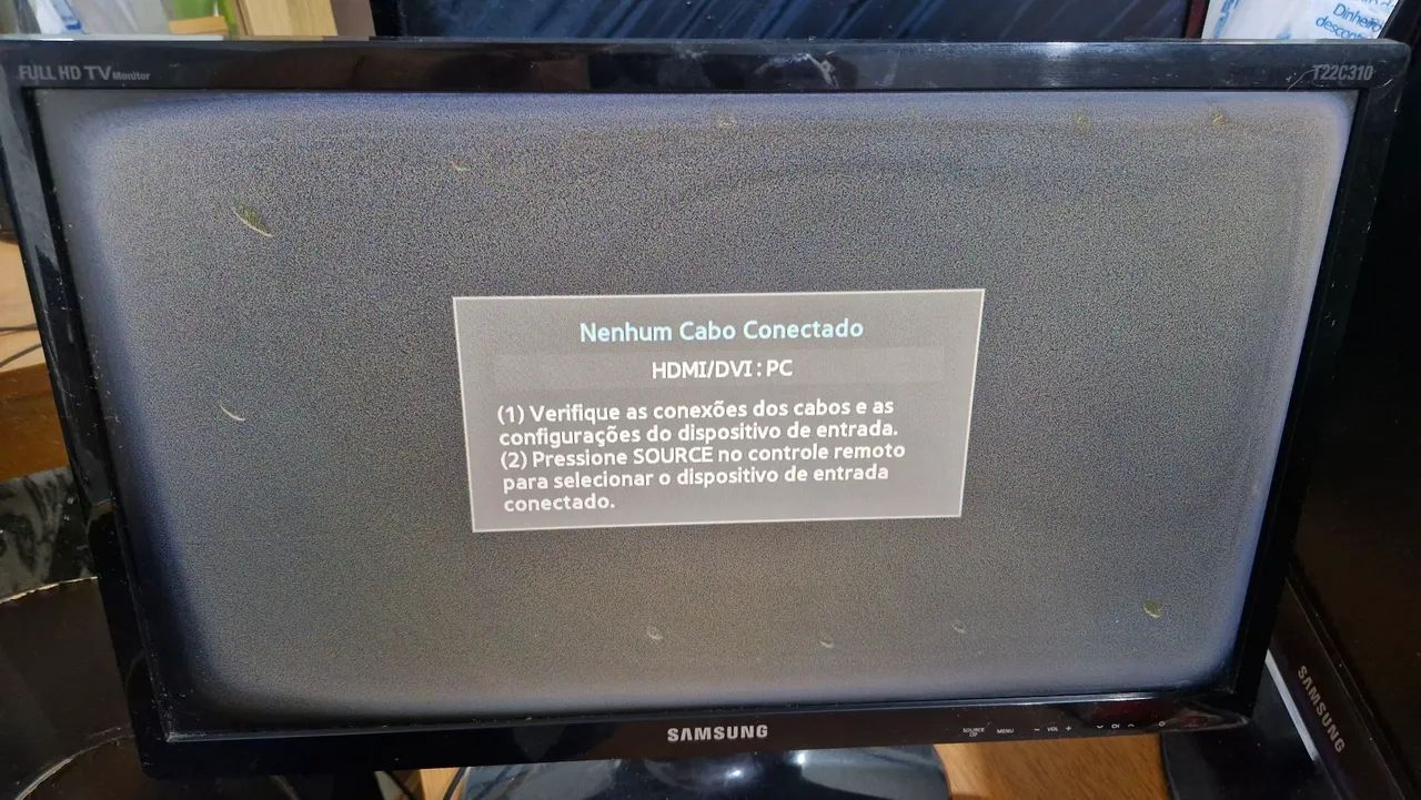 Monitor tv samsung t22c310 tela embaçada