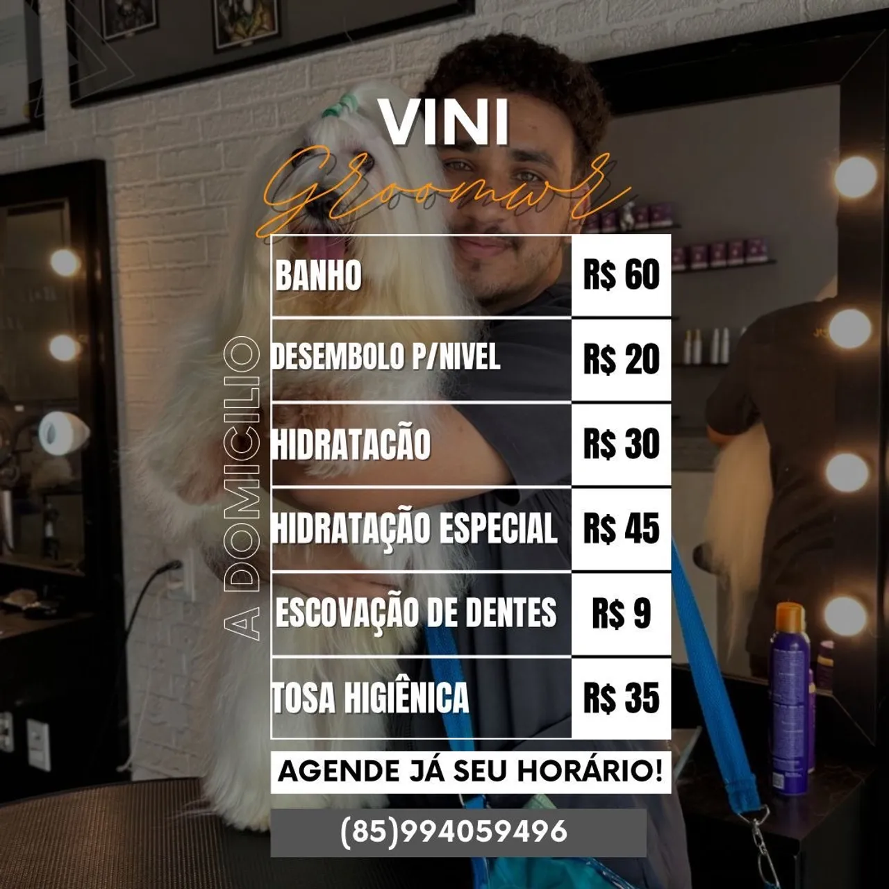 Banho e tosa em domicílio