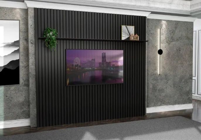 Painel Ripado ABS Com Led Para TV Até 89'' ! Frete + Montagem Grátis. - Foto 3