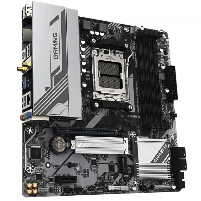 Placa Mãe Gigabyte B650M Gaming Plus WiFi, Chipset B650, AMD AM5, M-ATX, DDR5, 12x 91,77 - Foto 4