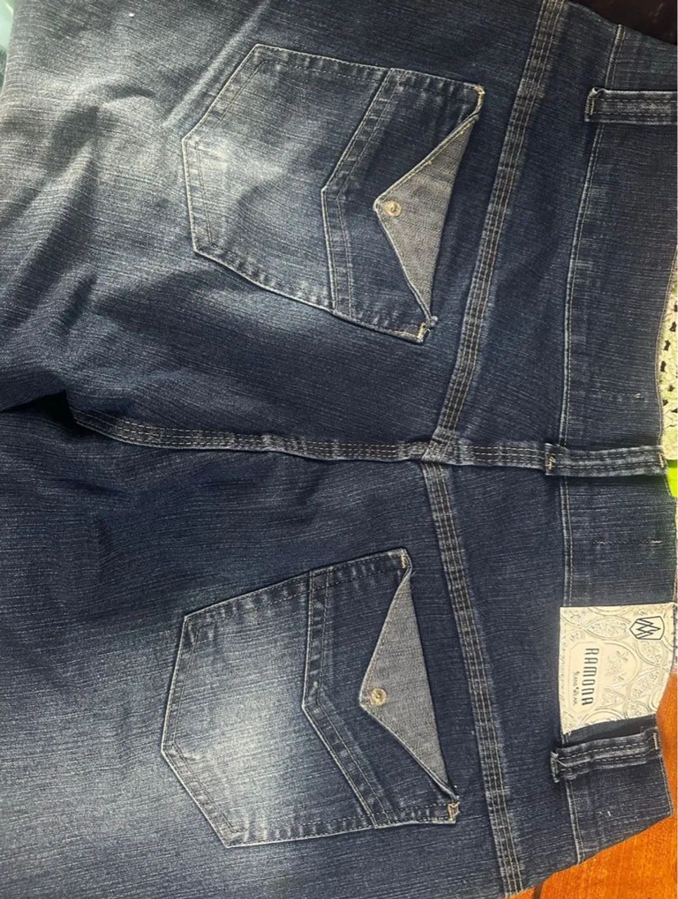 Calça Jeans Feminina Azul Escuro - Foto 3
