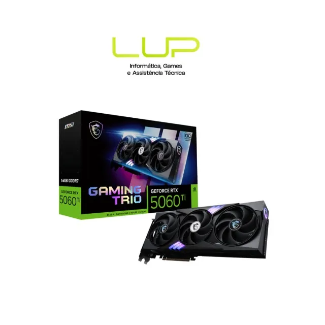 Placa de Vídeo MSI NVIDIA GeForce RTX 5060 Ti gaming trio 3X OC, 16GB - Nova lacrada (loja