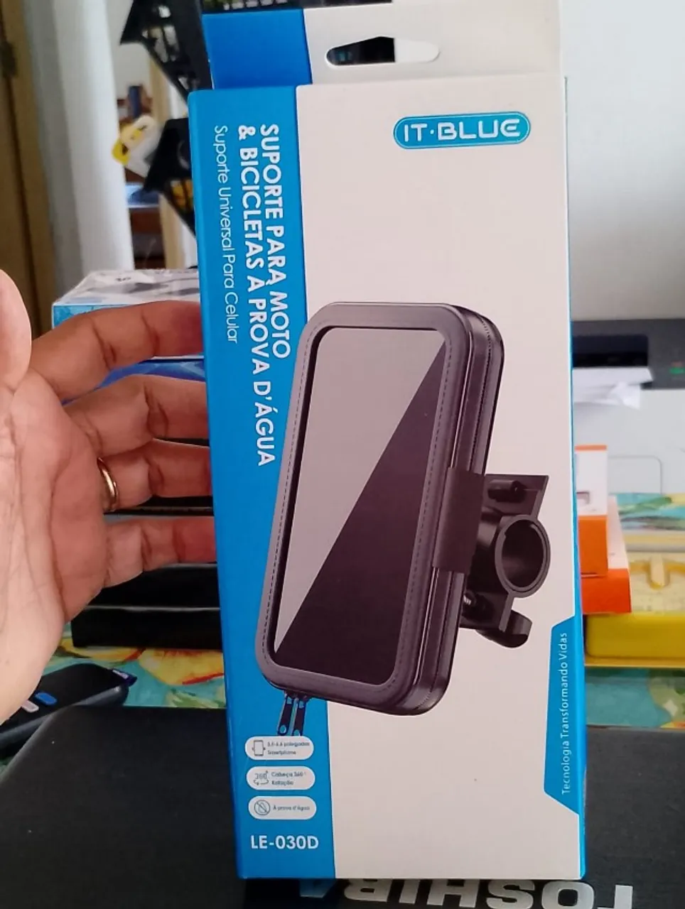 Suporte Celular Para Moto Impermeavel Chuva A Prova D Agua