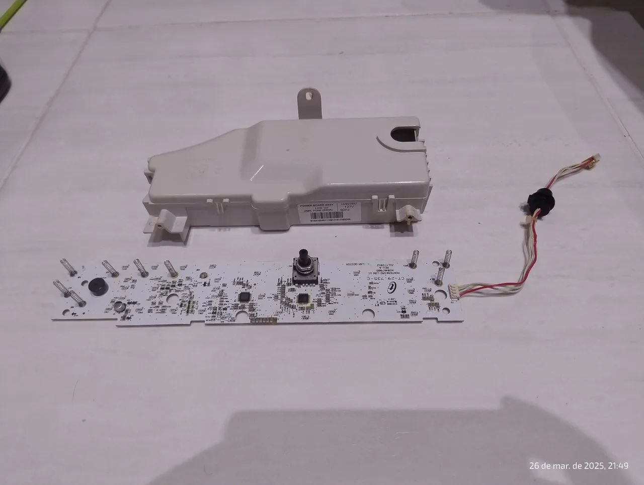 Placa interface e de potência para máquina de lavar Brastemp 