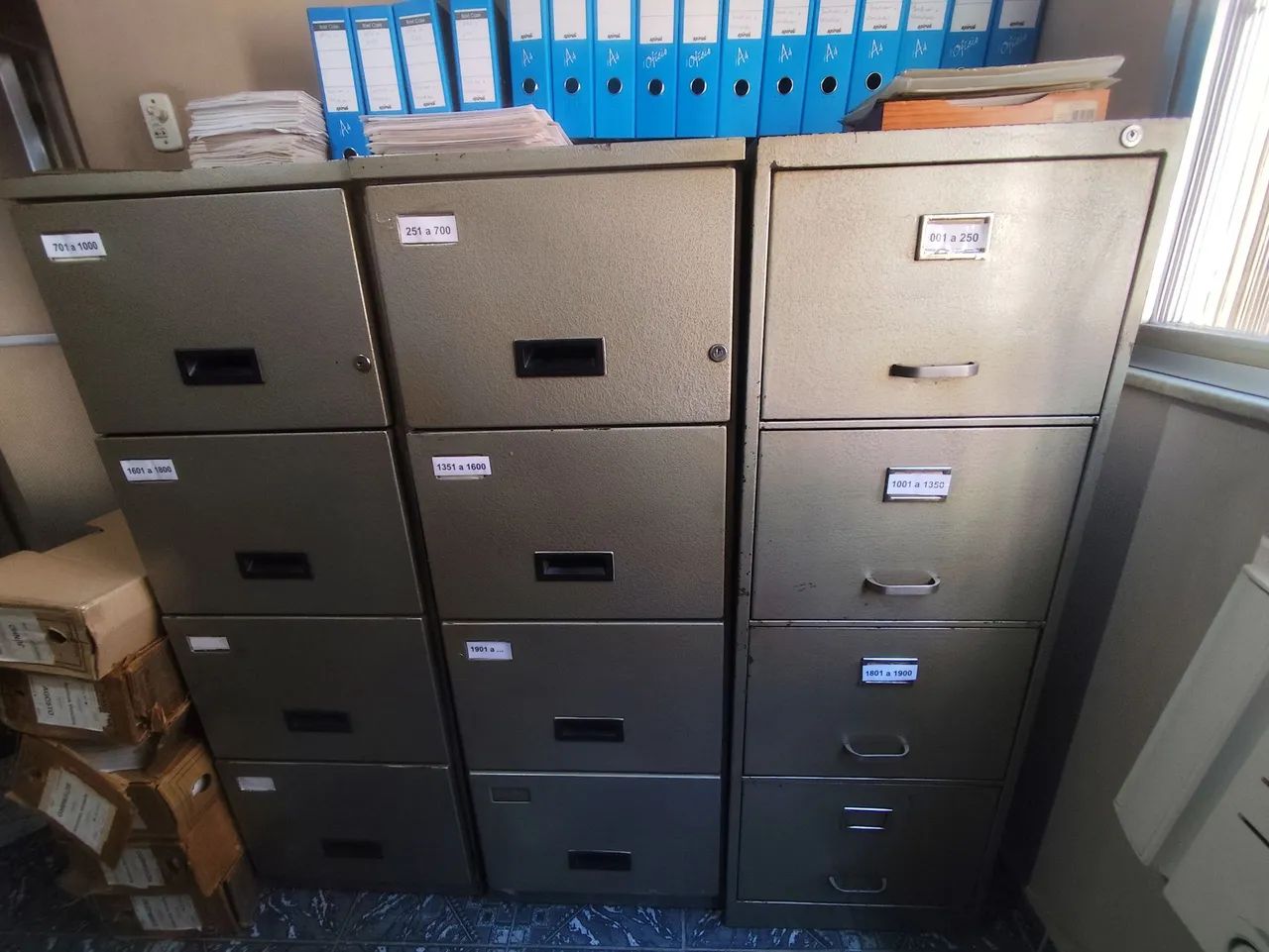 Gaveteiros de Aço para Escritório - 4 Gavetas