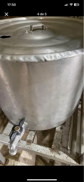 Conjunto de panelas de alumínio para fabricação de cerveja artesanal - Foto 4