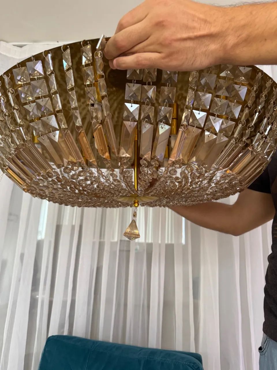 Lustre de Cristal 70 cm e 60 cm  - Foto 4