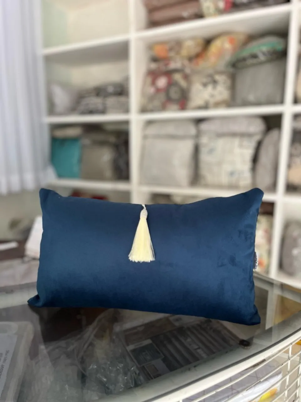 Almofada baguete 30x45 aveludada