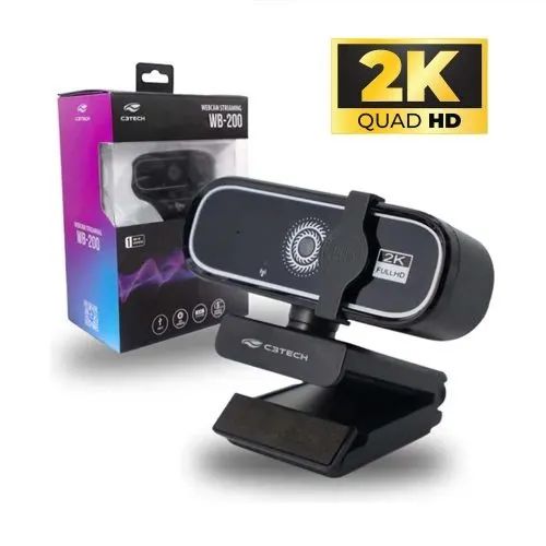 Webcam Full HD 2K streaming 1440p Com microfone Novo - Foto 3