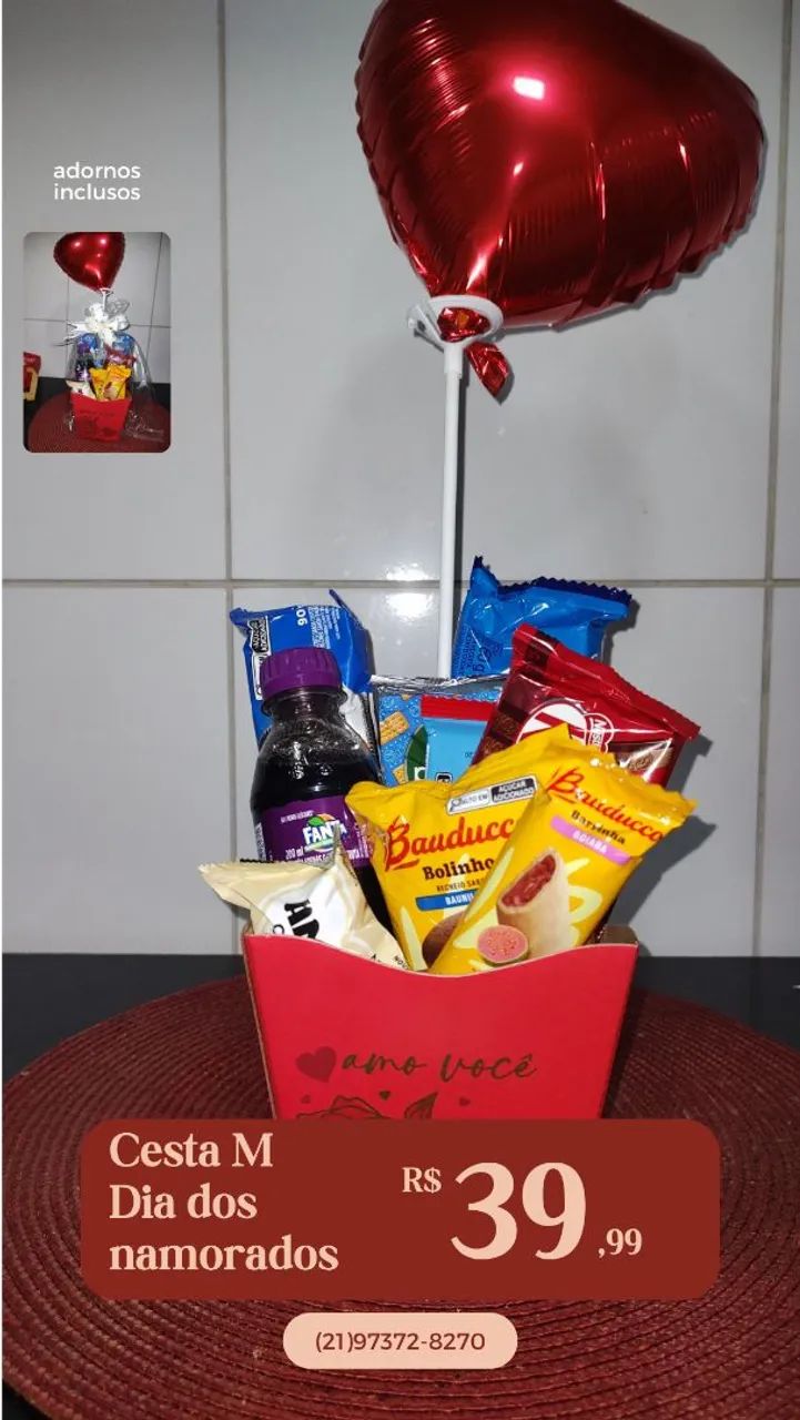 Cesta Dos dias do namorado- Presente Especial