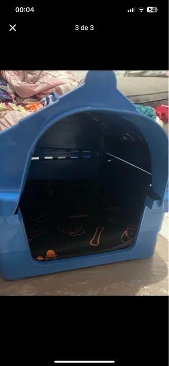 Caixa de Transporte e casinha com colchão para Animais Pequenos - Foto 3