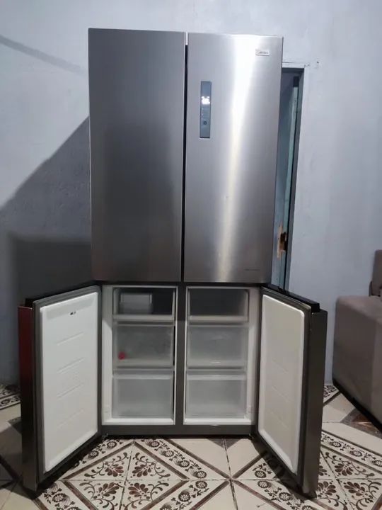 Geladeira Midea Inverter 482 Litros Painel Digital Inox Novíssimo Aceito Cartão  - Foto 3
