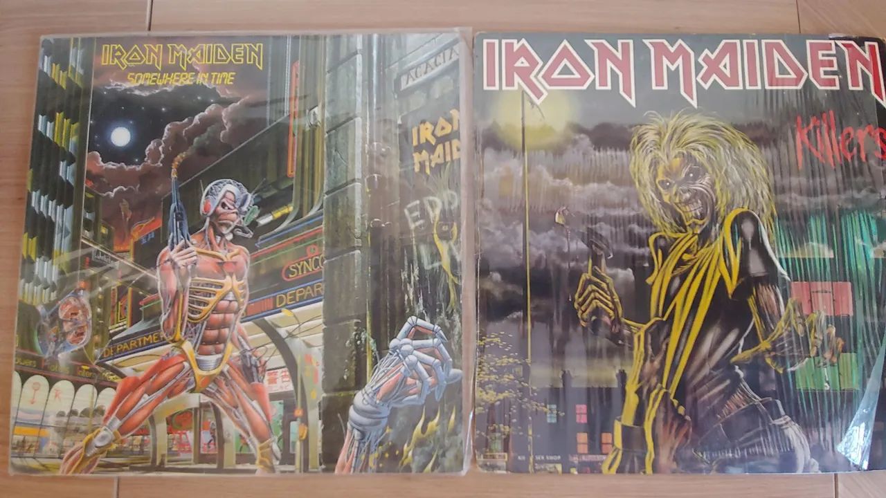 LP Iron Maiden Real Live One, Killers, Somewere in Time Vinil Rock - Foto 4