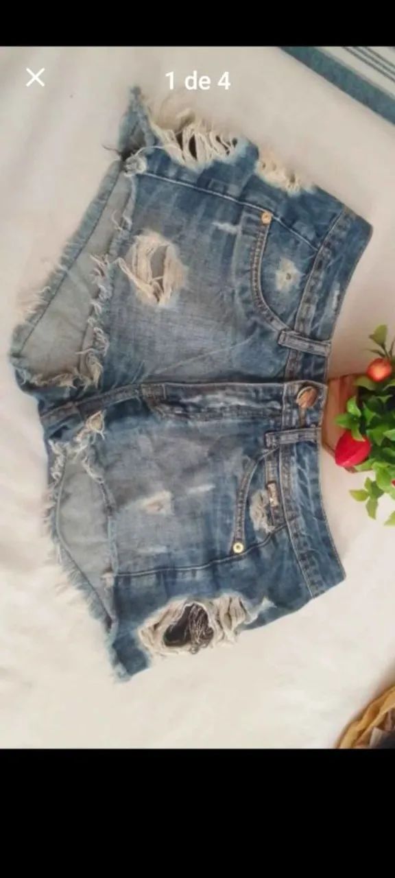 Shorts Jeans Desfiado