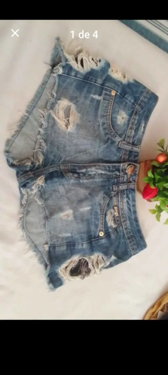 Shorts Jeans Desfiado