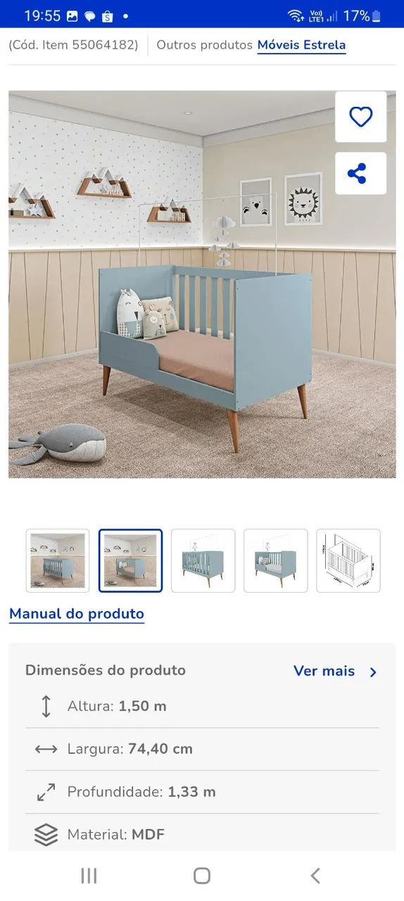 Berço Novo, nunca usado. Na caixa da loja  - Foto 3