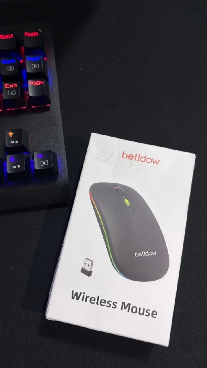 Mouse Sem Fio Wireless Bettdow RGB