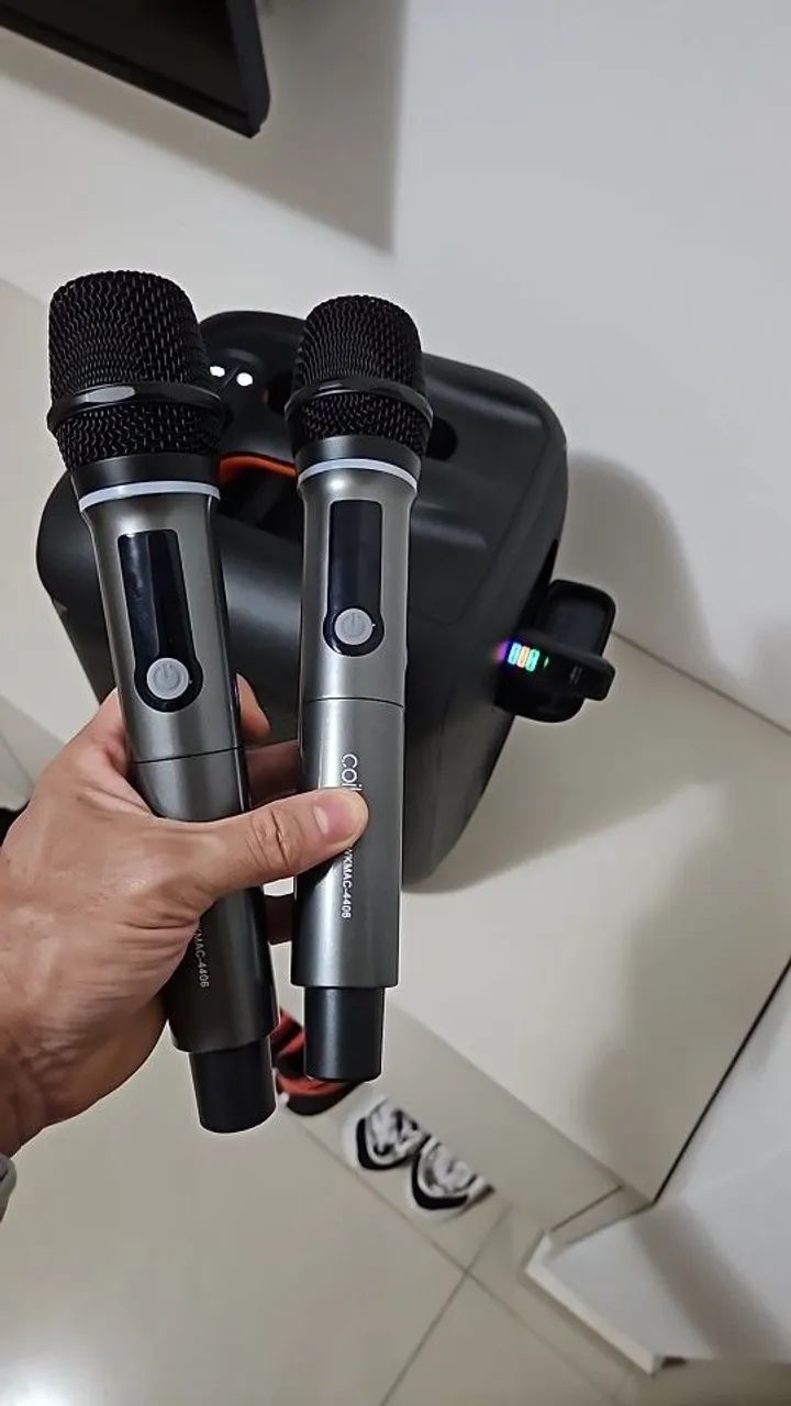 Microfone sem fio duplo - Foto 4