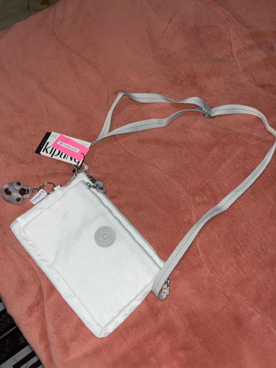 Bolsa kipling vivid white seoul nunca usada