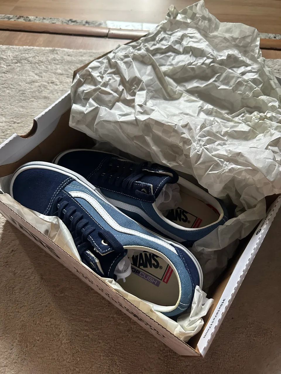 tênis vans skate old skool navy white - Foto 3