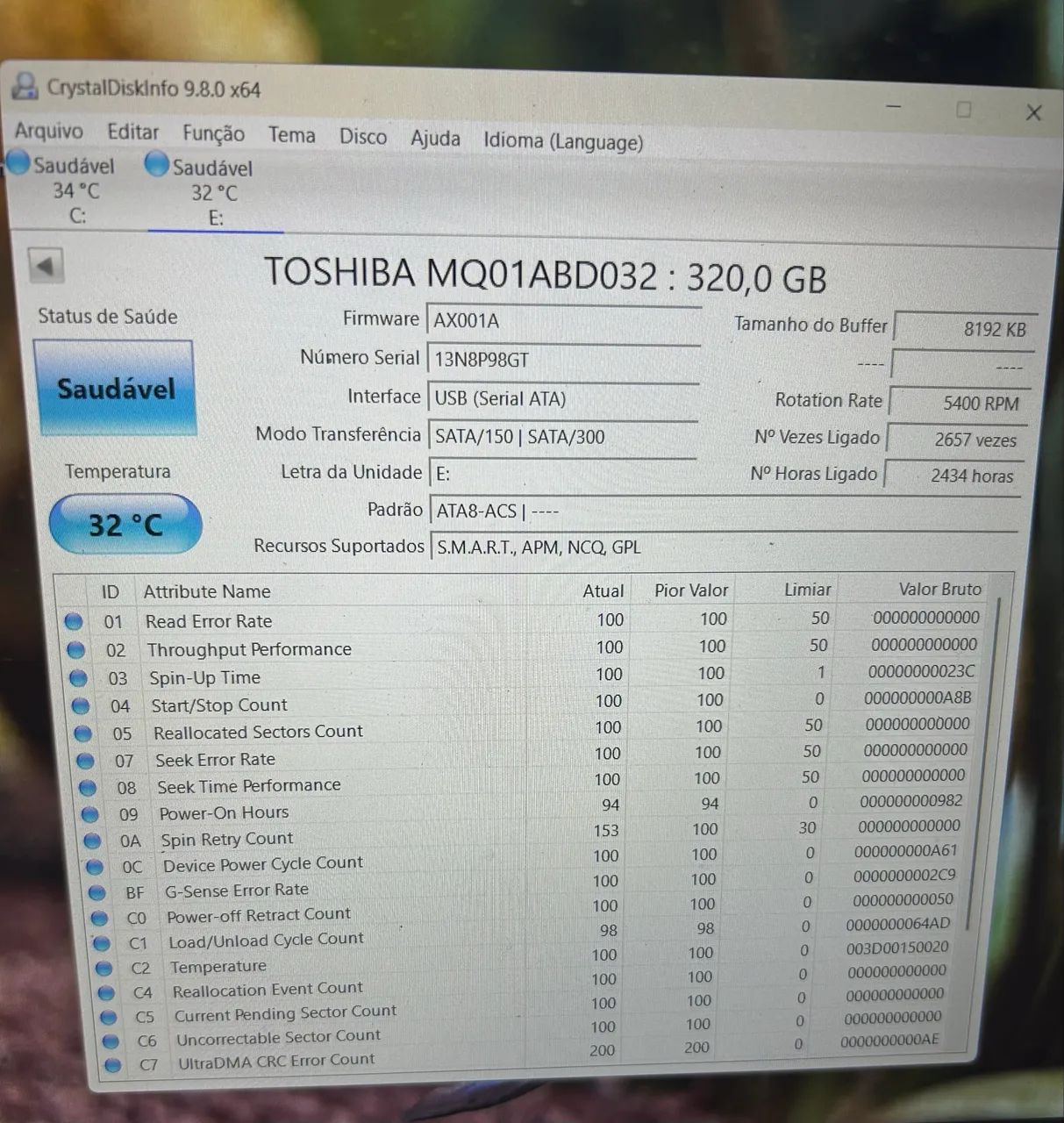 HD TOSHIBA 320GB MQ01ABD032 - Foto 3