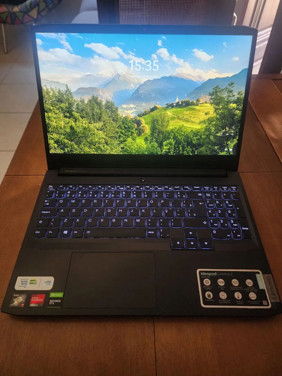 Notebook lenovo gaming 3 Ryzen 7 5800h