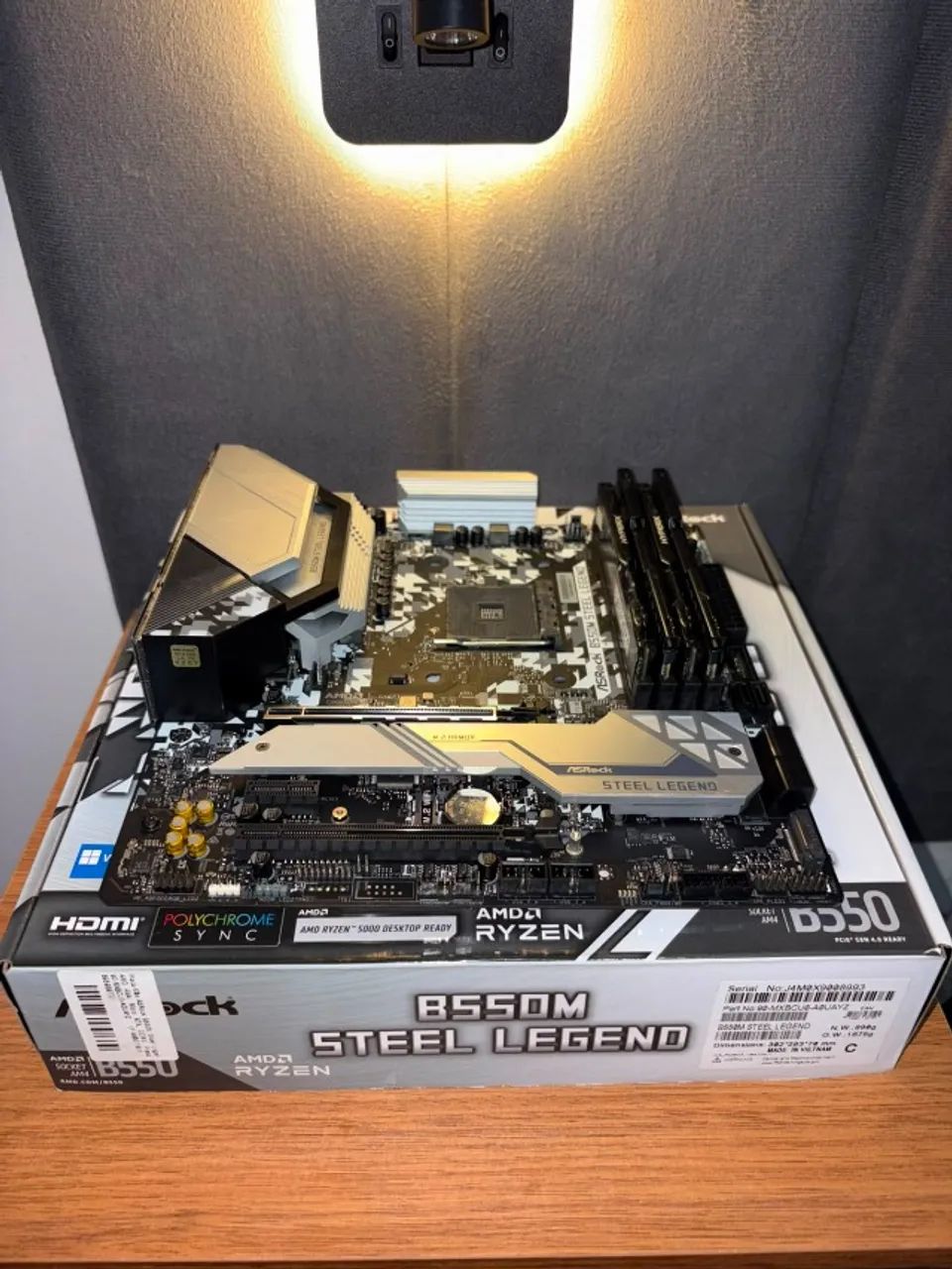 B550M Steel Legend + 32GB de memória ram (4x8GB) - Peças de
