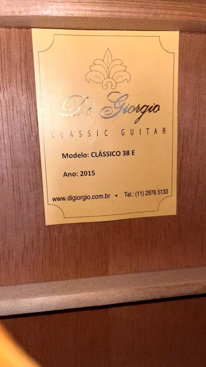 Violão Di Giorgi Elétrico - Modelo: Clássico 38 E + Capa Acolchoada - Foto 2