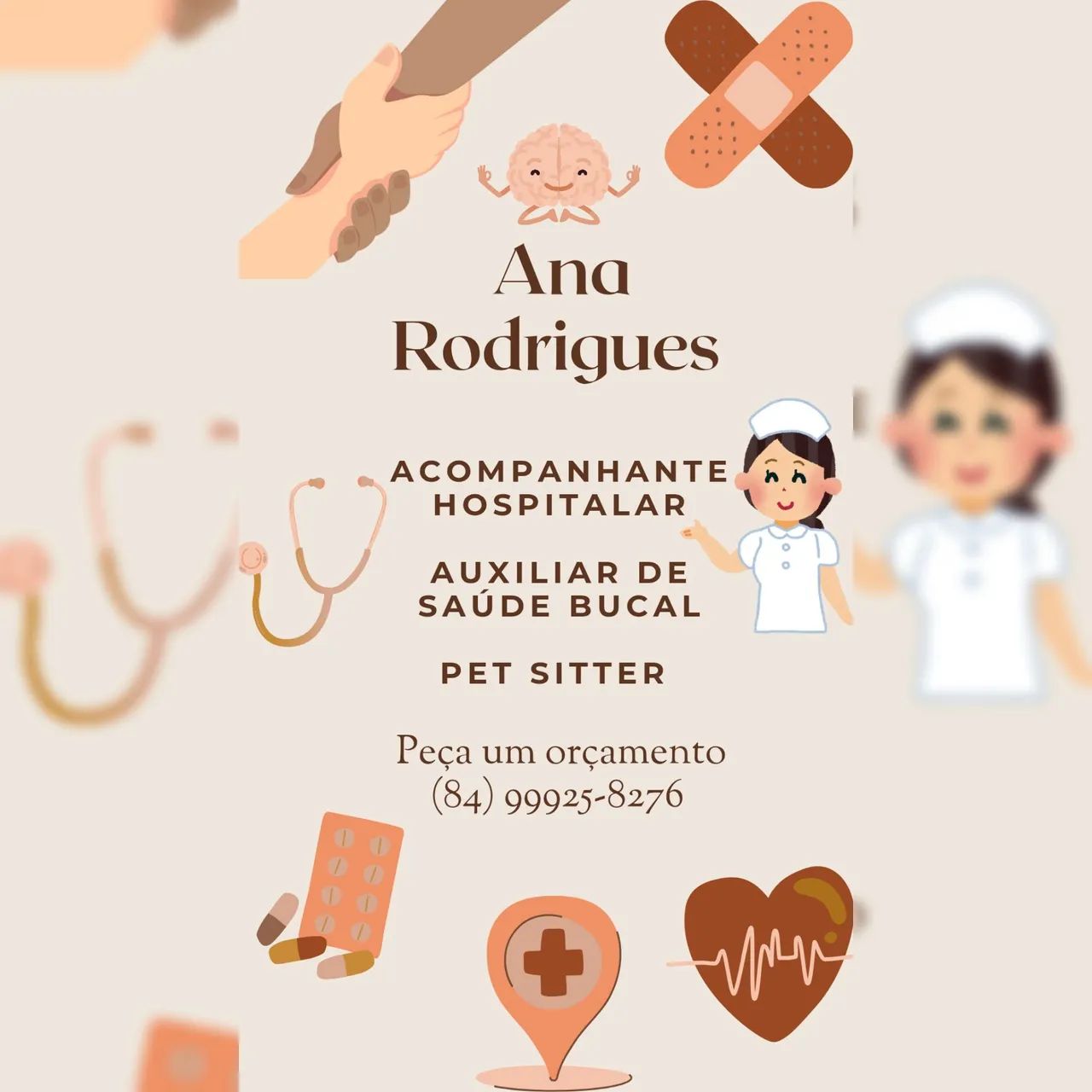 Acompanhante Hospitalar, ASB e Pet Sitter 