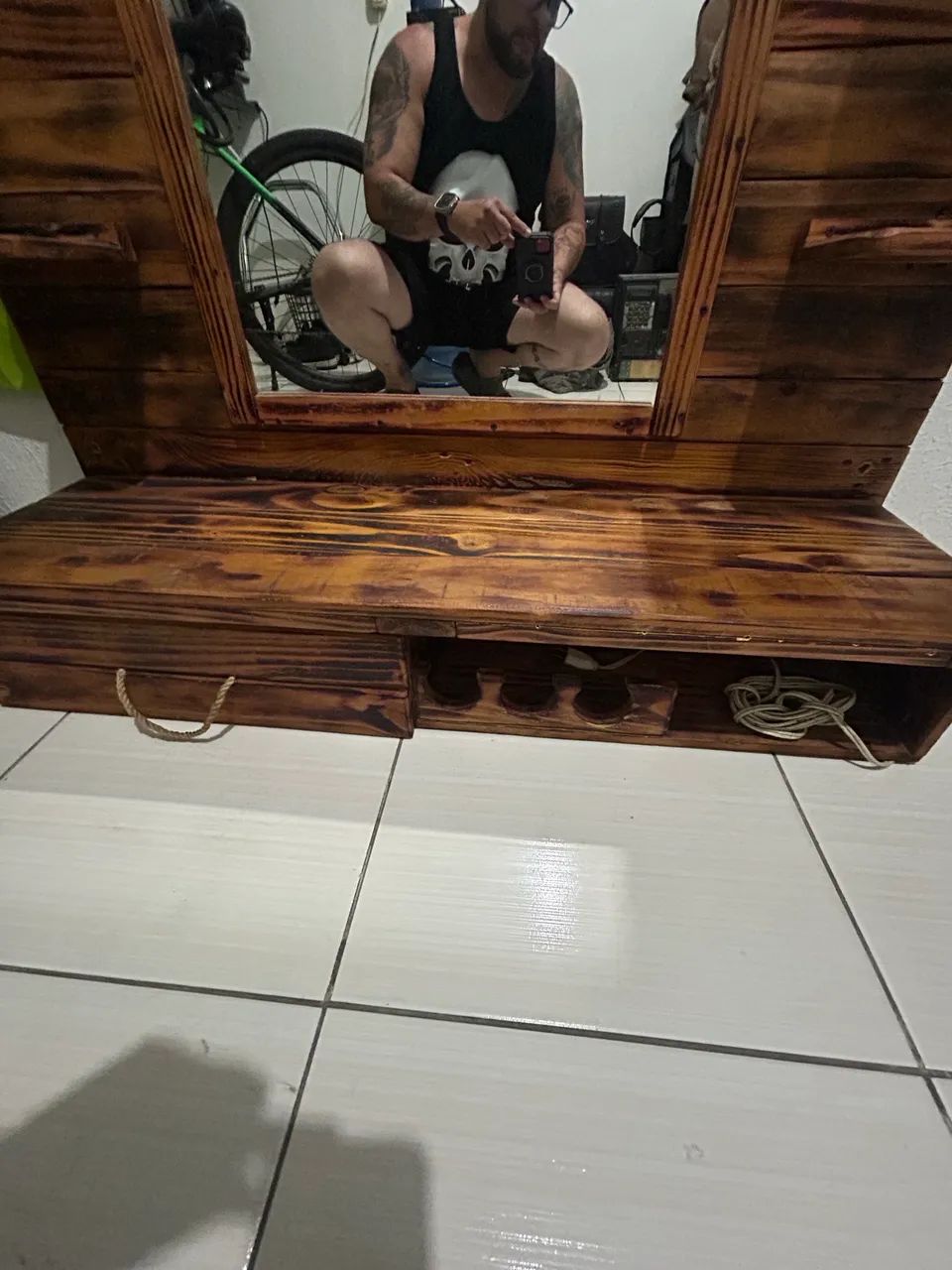 Bancada em Palet Barbearia 65568088085250123