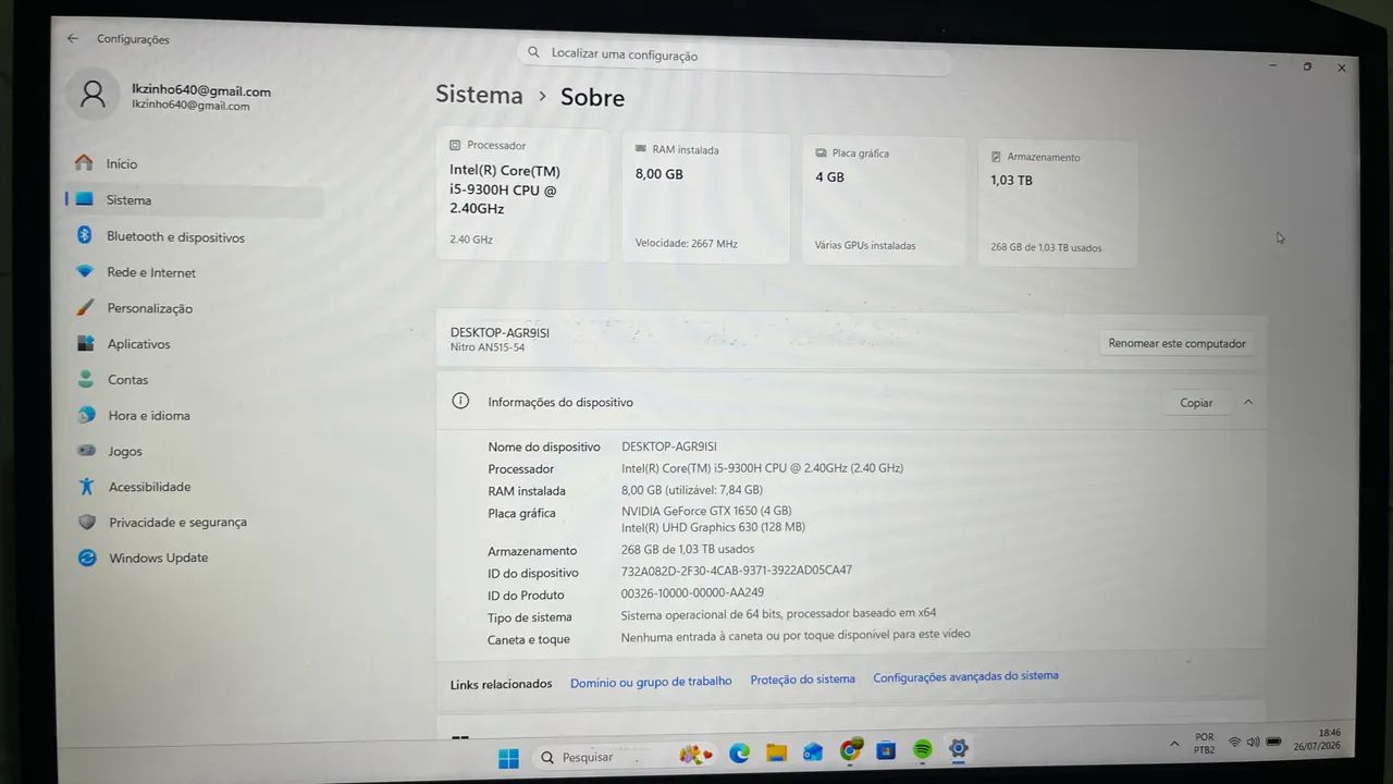 Notebook nitro 5 515-54 - Foto 2