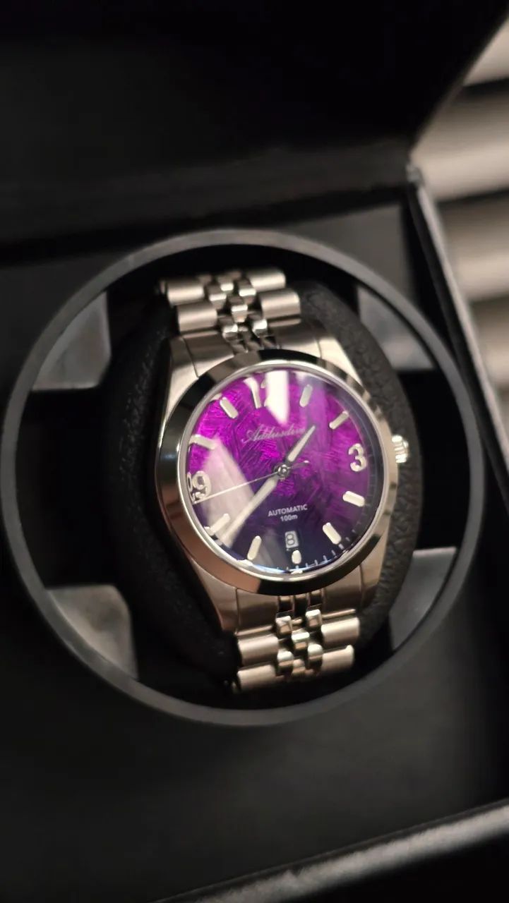 Relógio mostrador meteorito roxo automático  - Foto 2