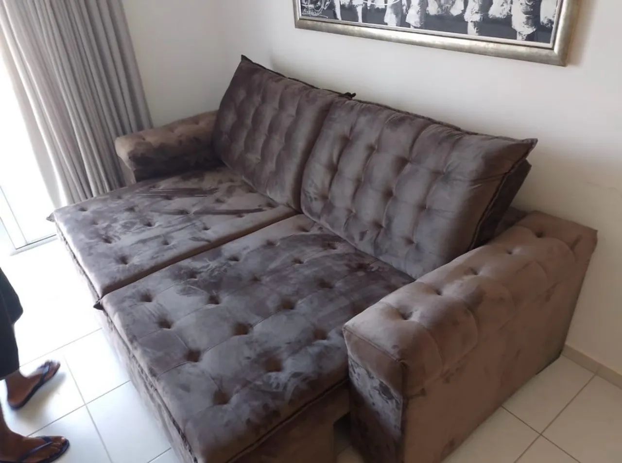Sofá retrátil e reclinável (1300 por metro) - Foto 4