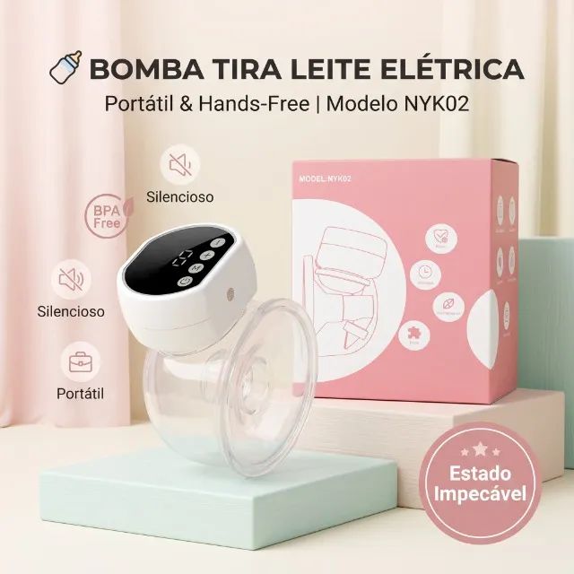 Extrator de Leite Materno Elétrico Portátil Modelo NYK02 - Com Display LED - Foto 5